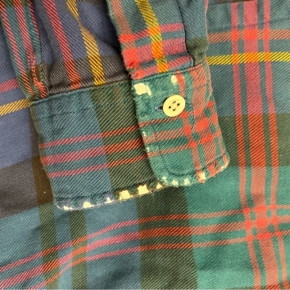 Ralph lauren blue label mens blue/green plaid button down cotton‎ shirt L - Picture 9 of 10